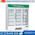 Vertical Beverage Cooler Drink Bottles Chiller Freezer Multi Glass Doors Refrigerator